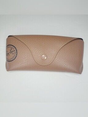 Ray-Bans Sunglasses Brown Pebbled Faux Leather Glasses Case CASE ONLY